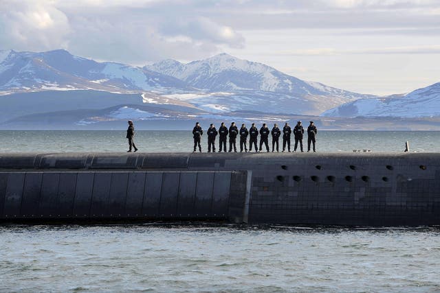 Trident submarine HMS Victorious takes part in a Nato exercise. Theresa May wants to keep the UK's nuclear capability