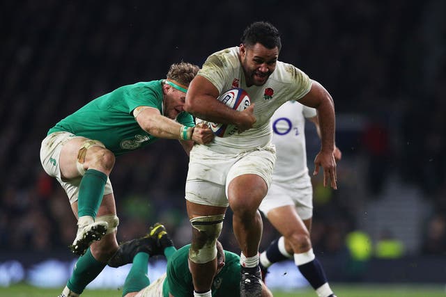 Billy Vunipola on one of his many rampaging runs