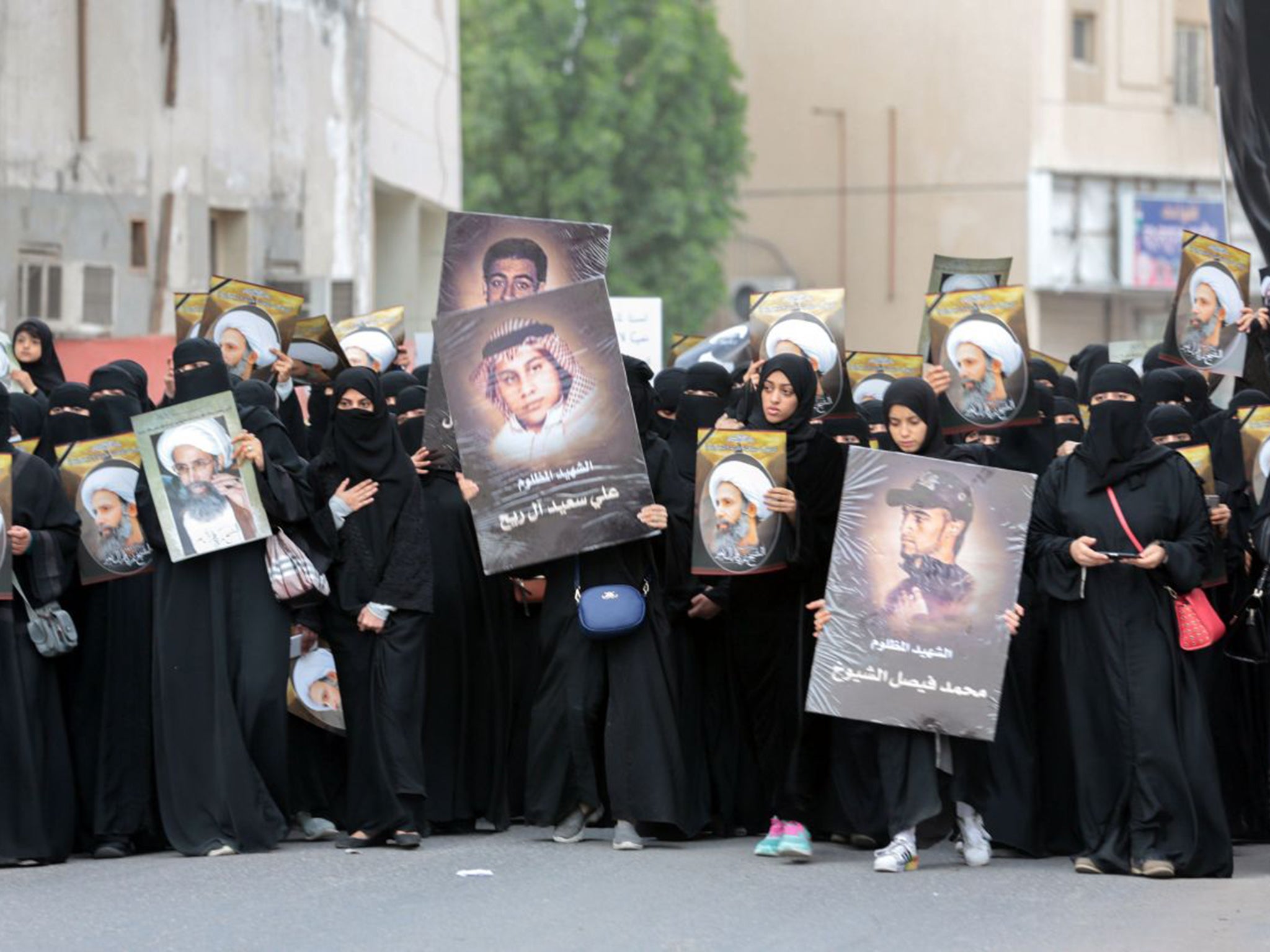 Shia women demonstrate in Eastern Province in January