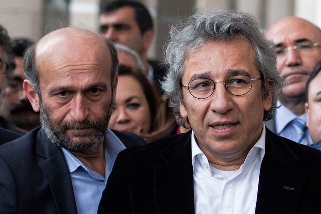 A court ruled Can Dundar, right, and Erdem Gul and been unfairly jailed