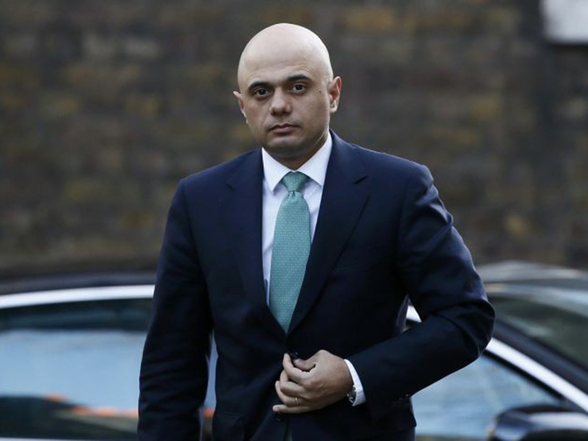 Sajid Javid, arrives to attend a cabinet meeting at Number 10 Downing Street