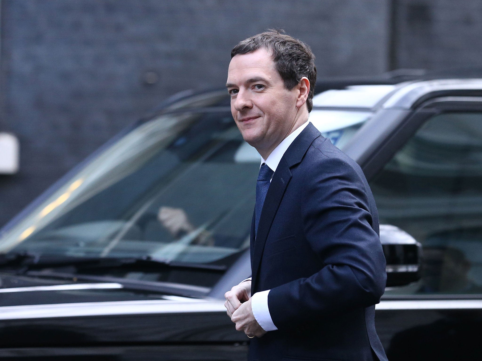 Britain's Chancellor of the Exchequer George Osborne arrives at Downing Street in London