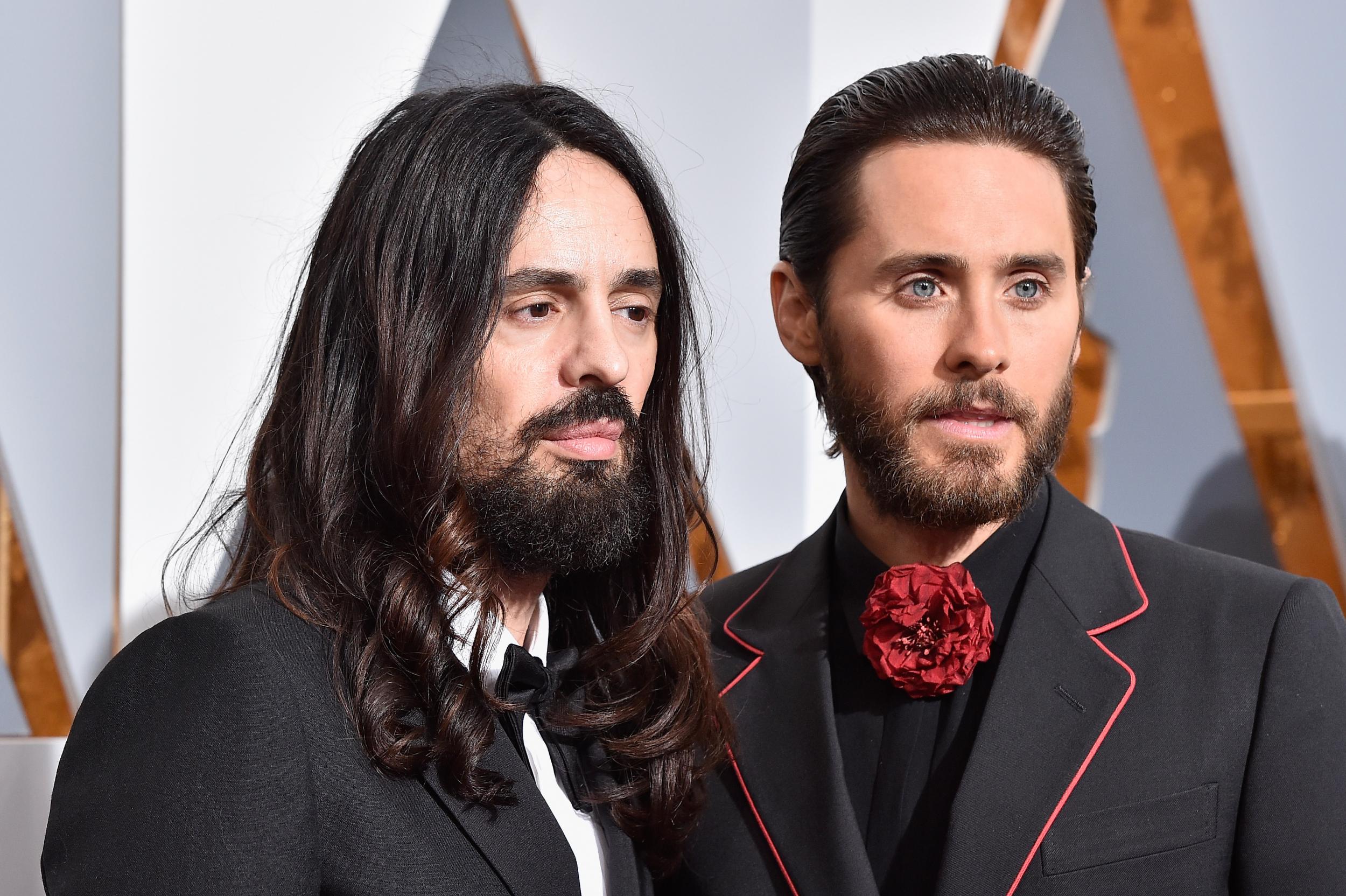 Gucci's Alessandro Michele and Jared Leto at the Oscars 2016.