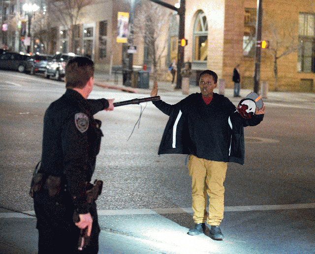 Police stopped a friend of Abdi Mohamed as he was walking away from the scene in Salt Lake City, Utah, US.