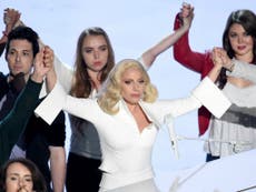 Watch Lady Gaga perform with rape survivors at the Oscars 2016