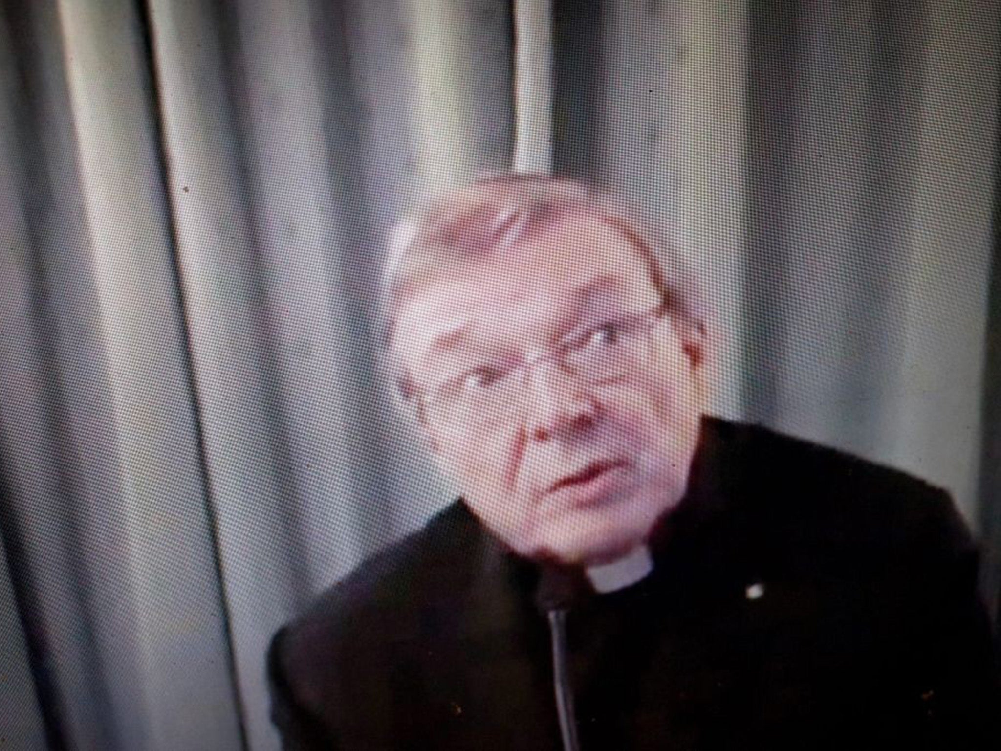 Cardinal George Pell gives evidence to the Royal Commission inquiry into child sex abuse by Catholic priests via videolink from Rome