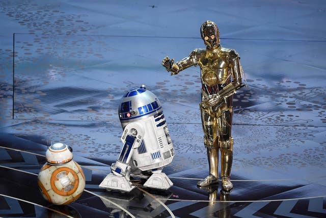 The Star Wars droids crash The Oscars