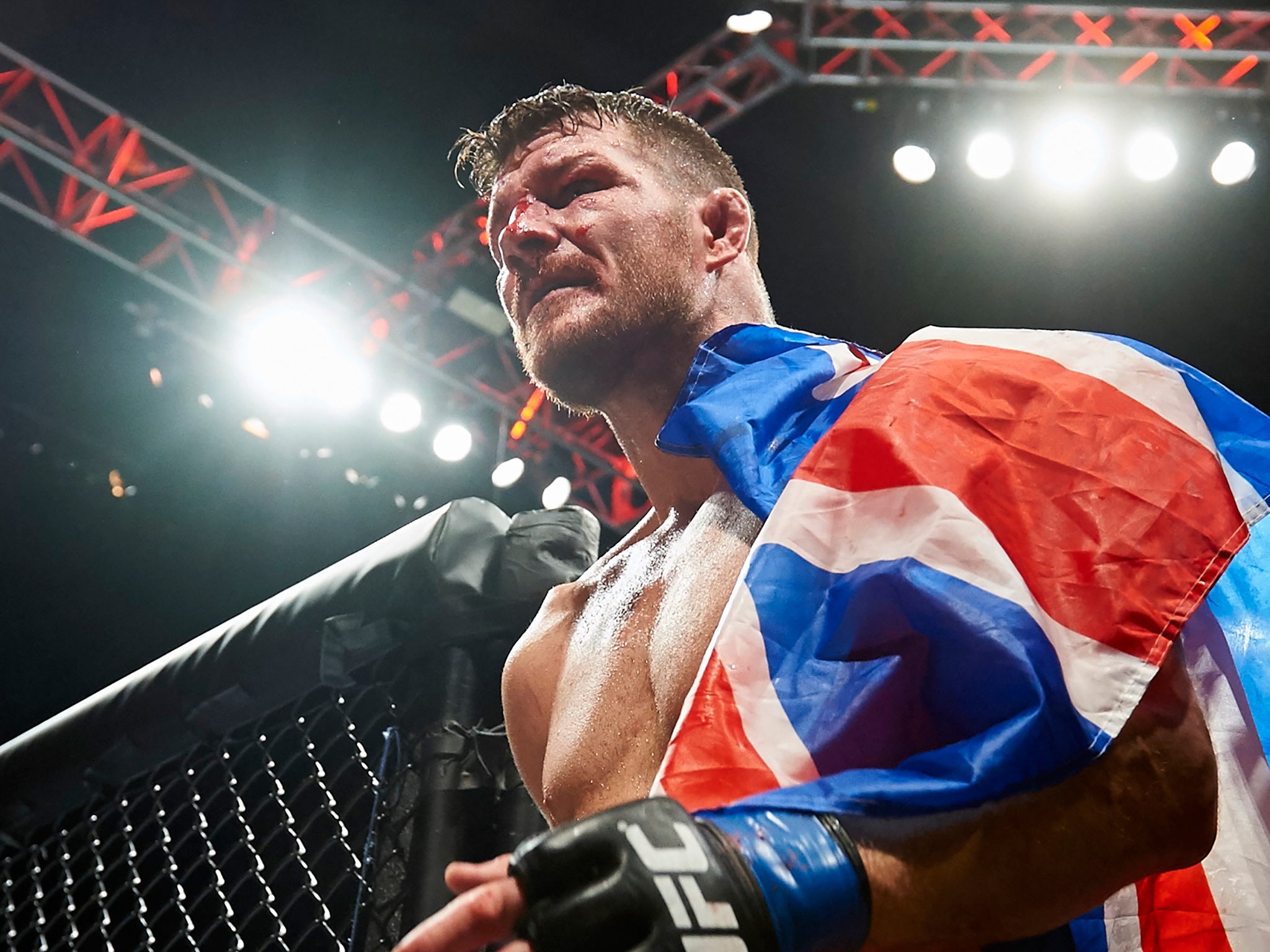 &#13;
Bisping beat Anderson Silva at UFC London in February (Getty)&#13;