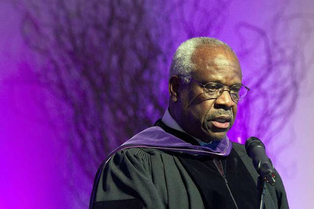 <p>Supreme Court Justice Clarence Thomas</p>
