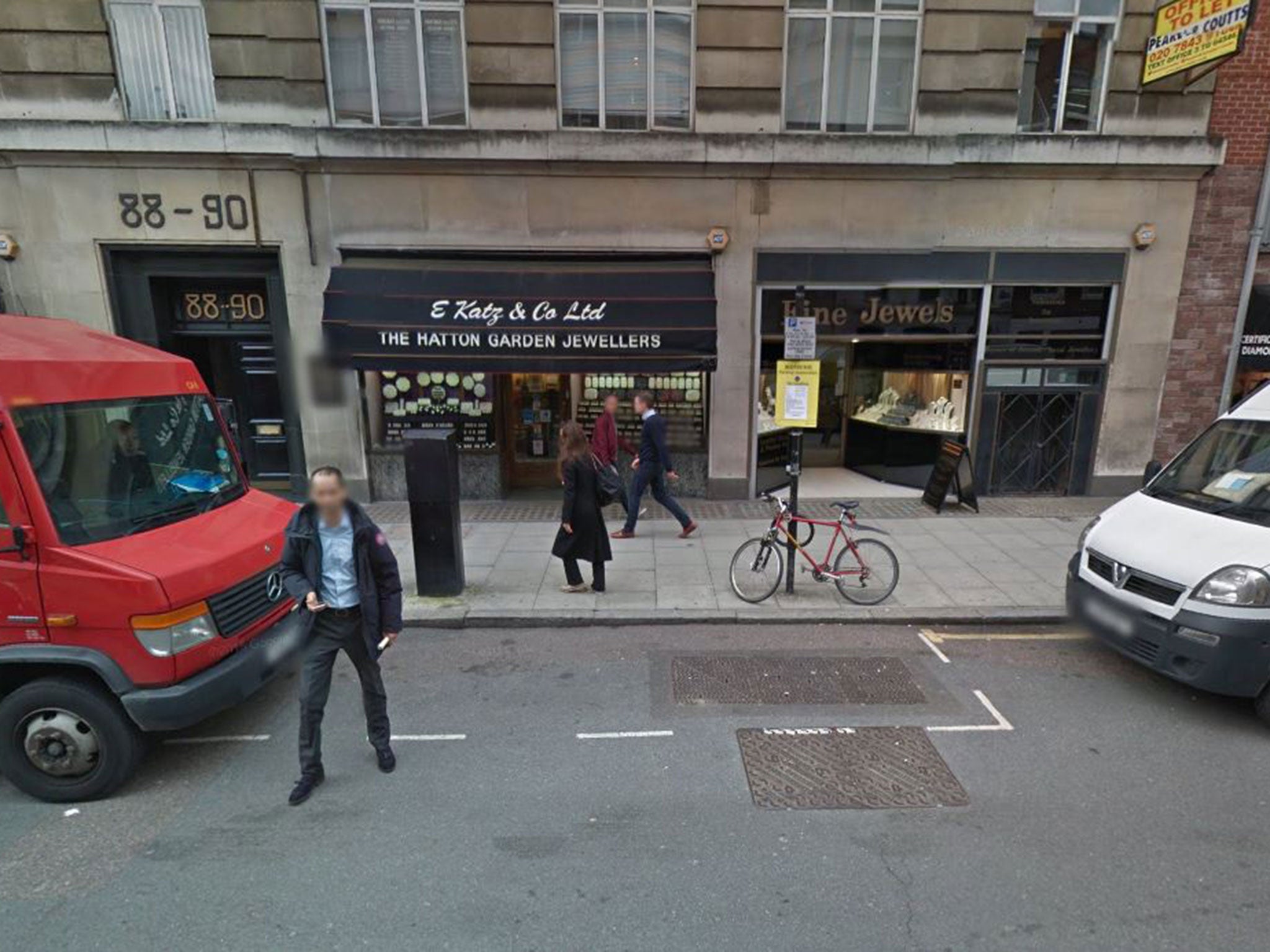 The men were arrested outside Fine Jewels in Hatton Garden