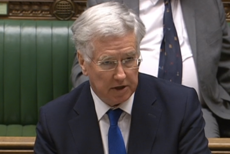 Michael Fallon, the Defence Secretary, answers questions in the House of Commons