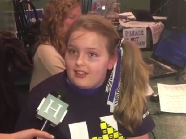The 10-year-old Hillary Clinton supporter, Lexi