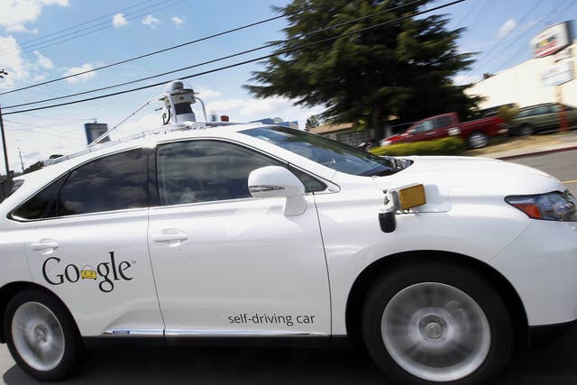A self-driving car being tested by Google struck a public bus, which appears to be the first time one of the tech company's vehicles caused an accident