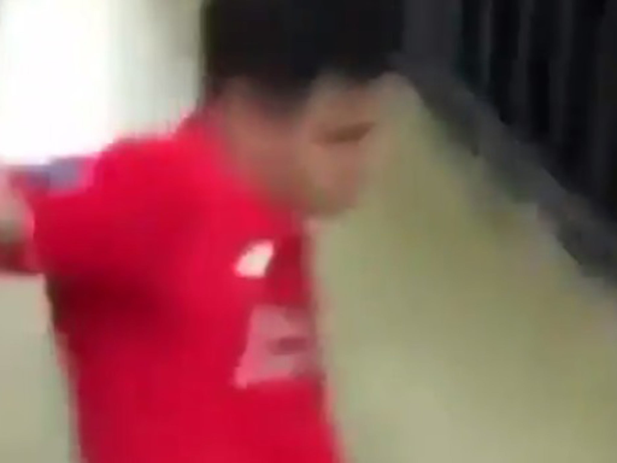 Footage shows Philippe Coutinho taking a fall