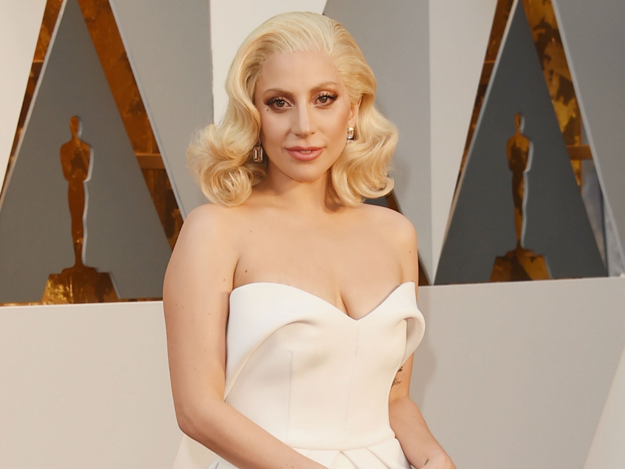 Pop star Lady Gaga at the 88th Annual Academy Awards. Her publicist has confirmed that she is taking medication to manage anxiety and depression