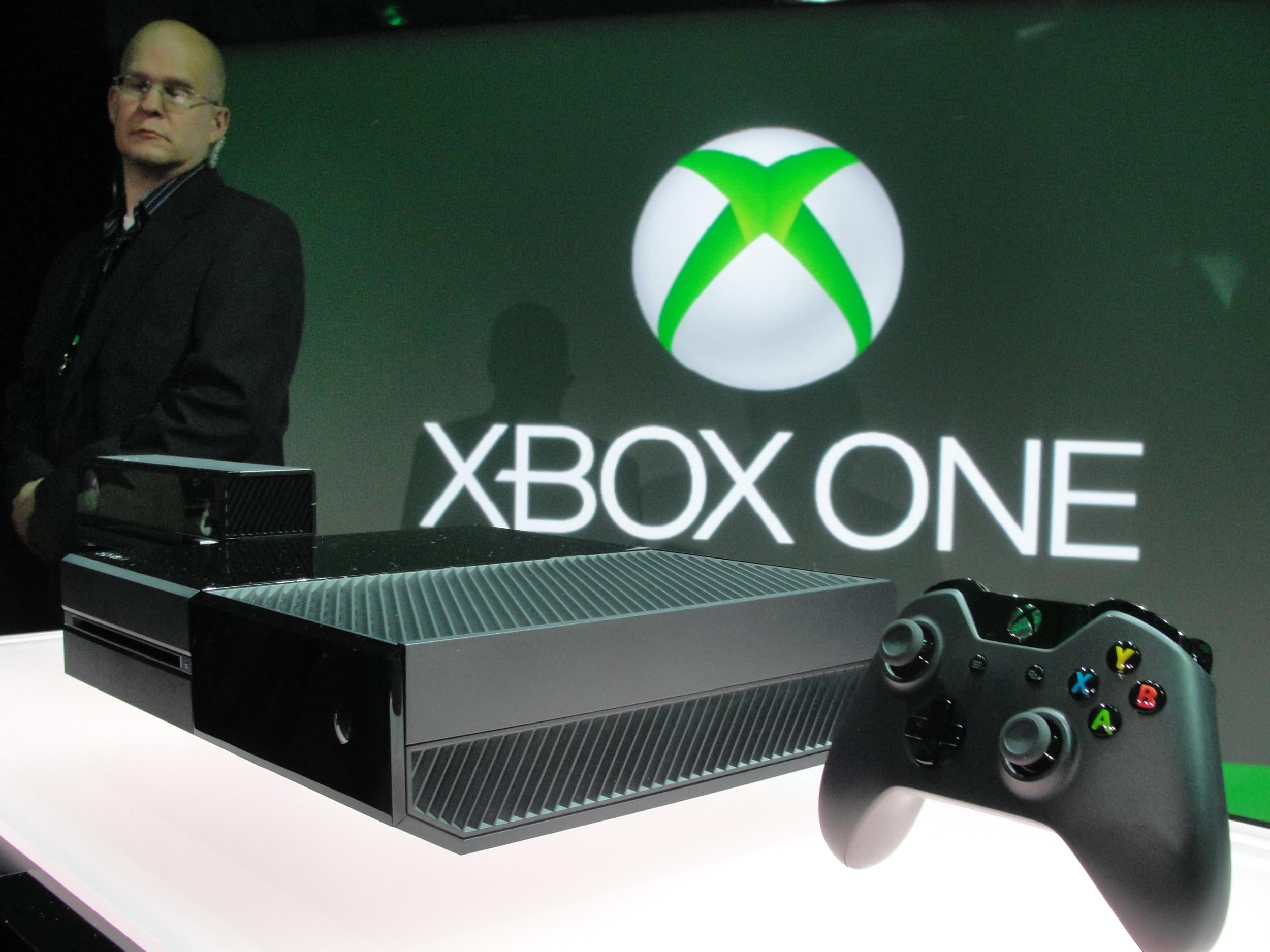 The Xbox One at its launch event in 2013