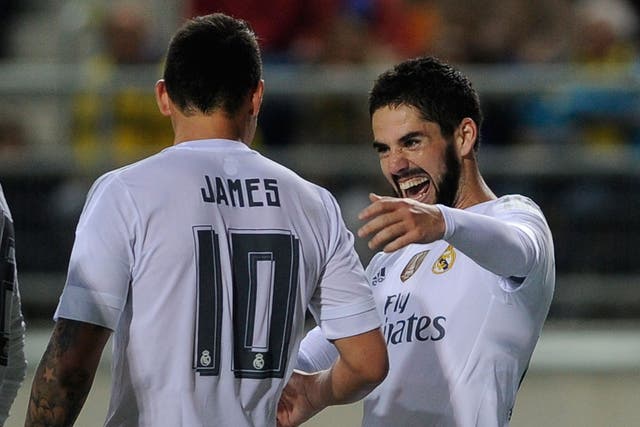 James Rodriguez (left) and Isco (right) could be sold in the summer