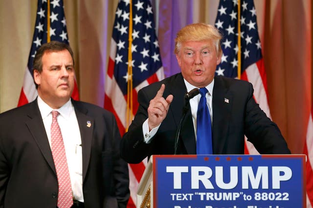 Christie dropped out of the presidential race and endorsed Trump early last month