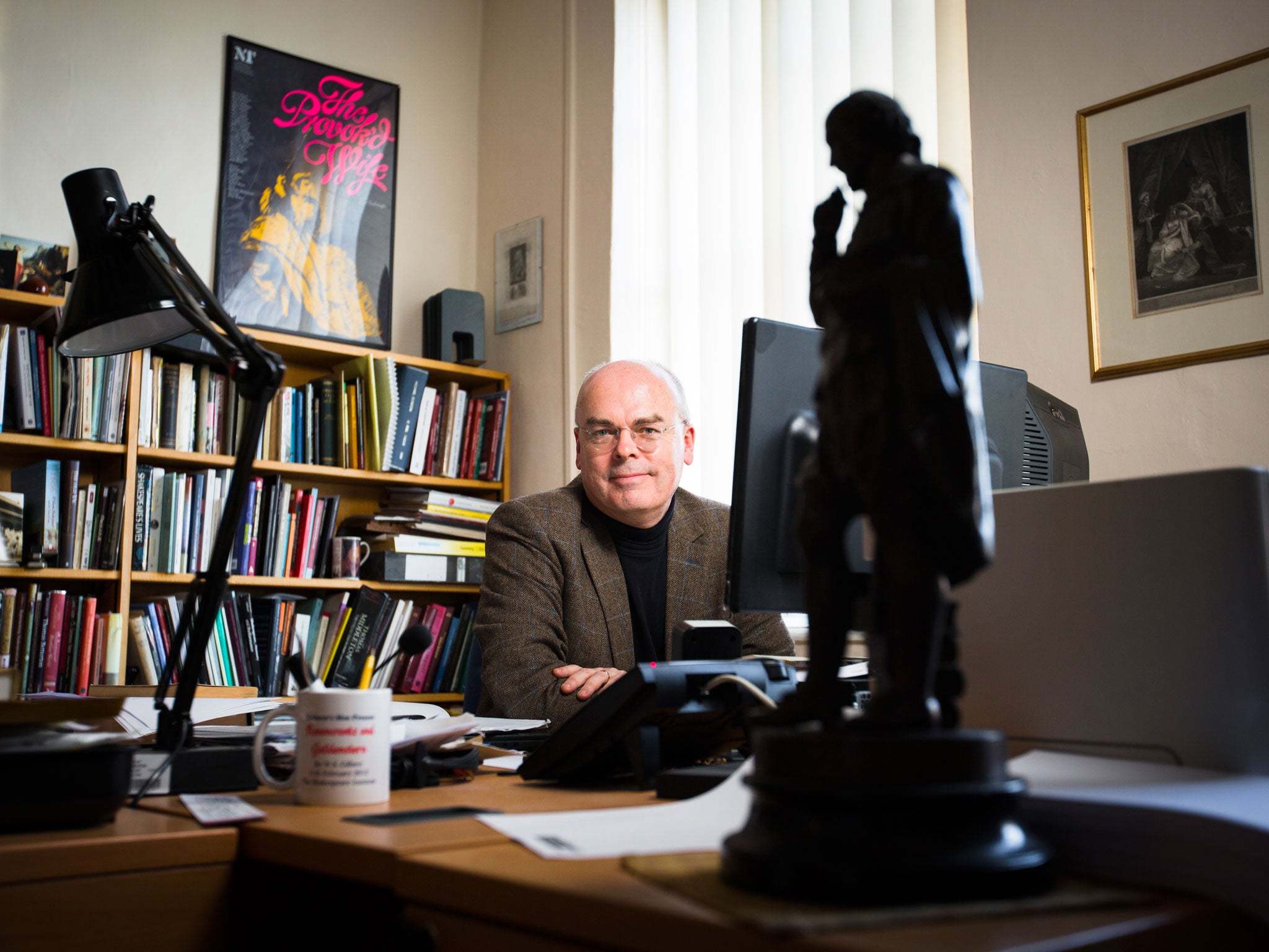 Michael Dobson, the director of the Shakespeare Institute, in his office