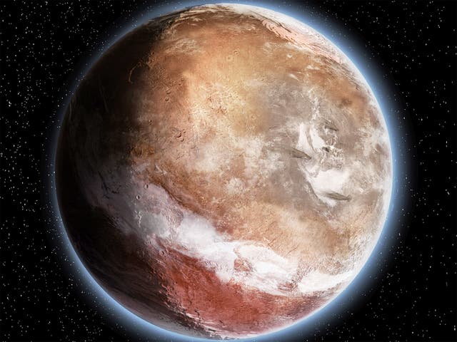 How Mars would have looked three billion years ago, according to a new study