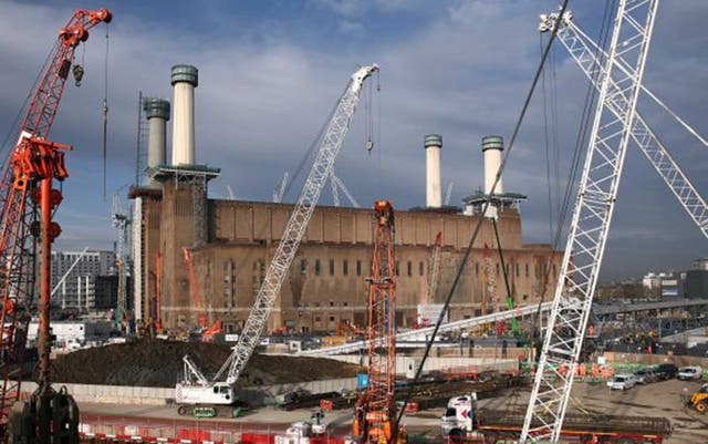 Still a huge building site: Battersea Power Station