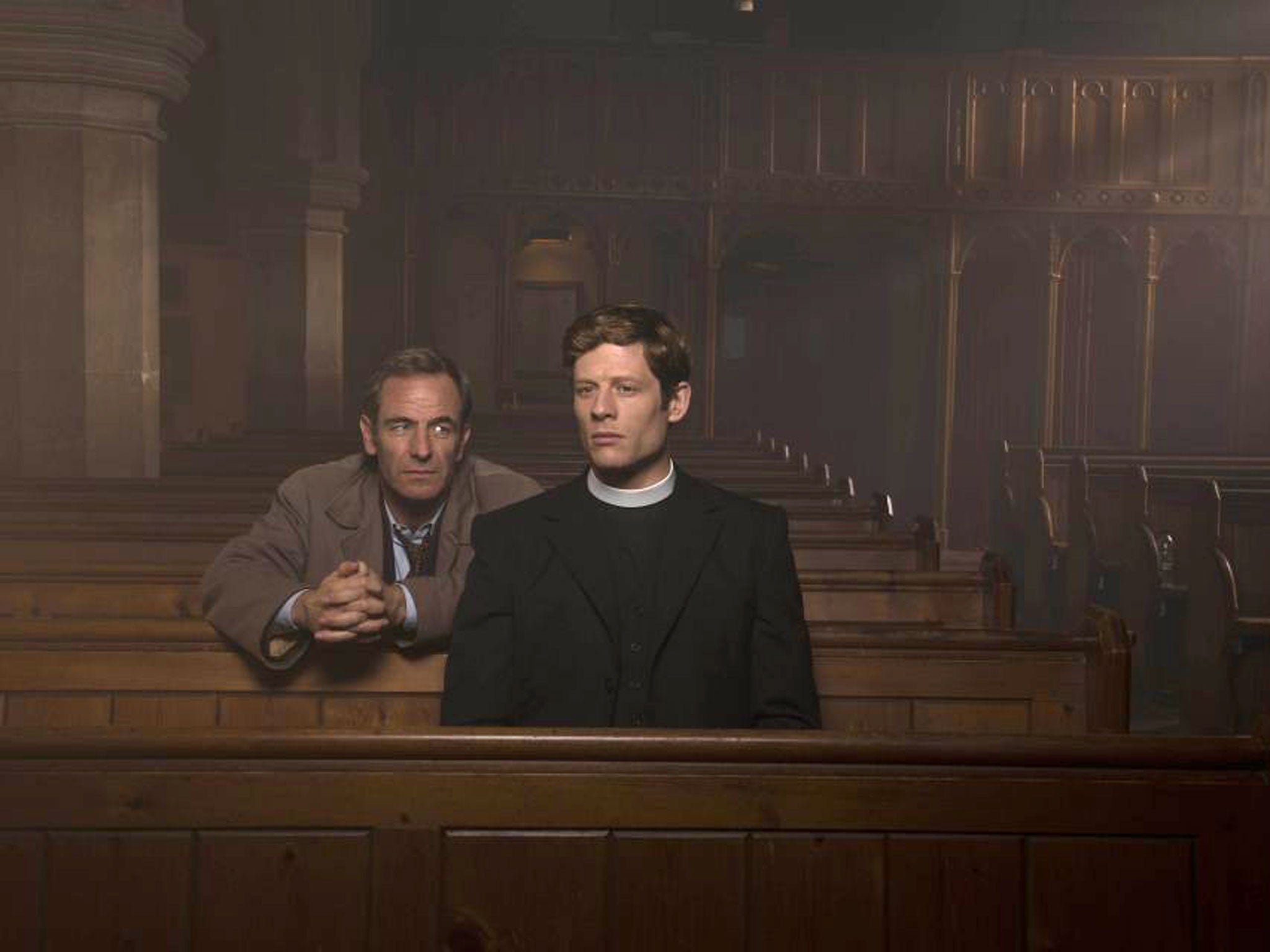 Priestly: James Norton (right) with Robson Green in the hit show