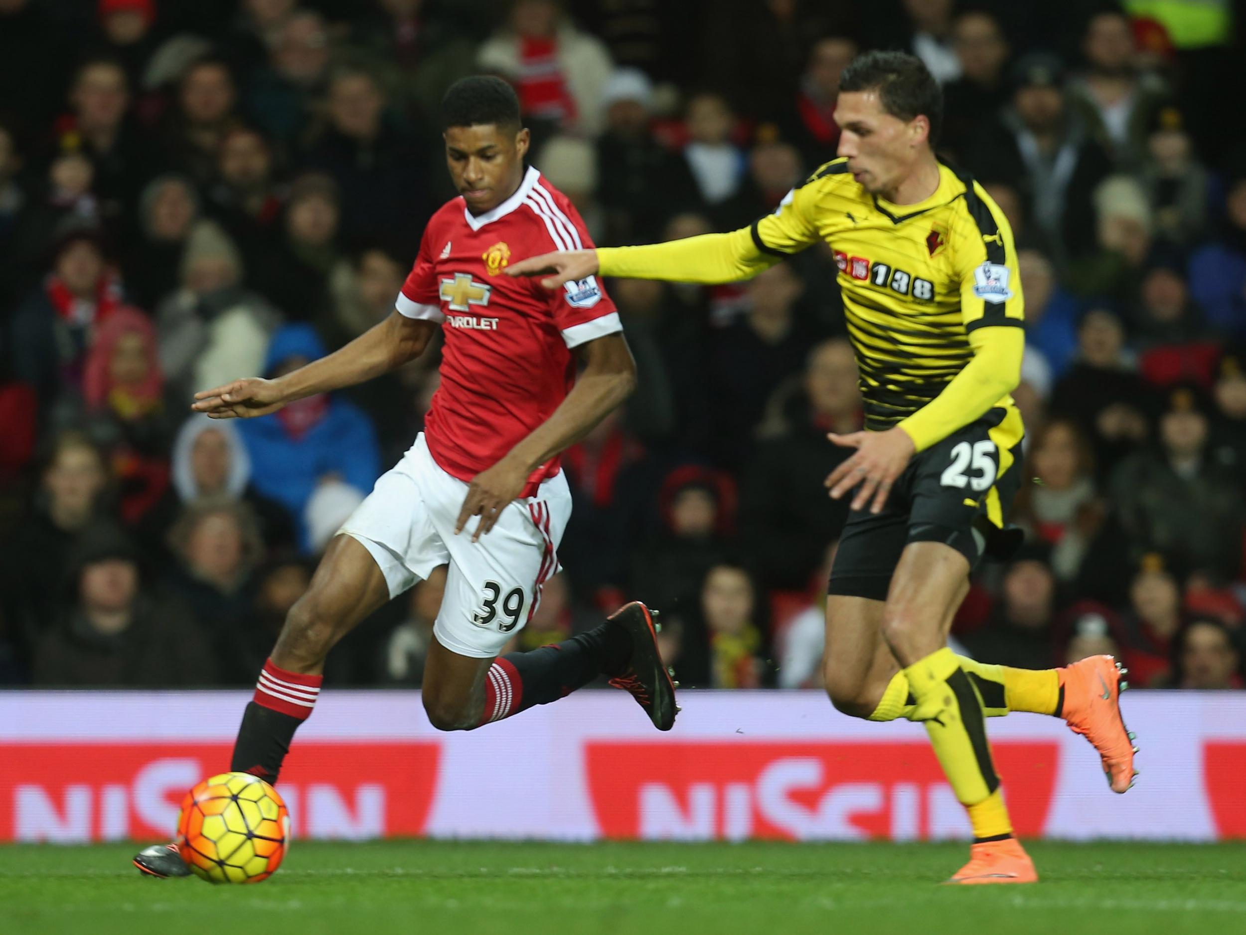 Marcus Rashford against Watford