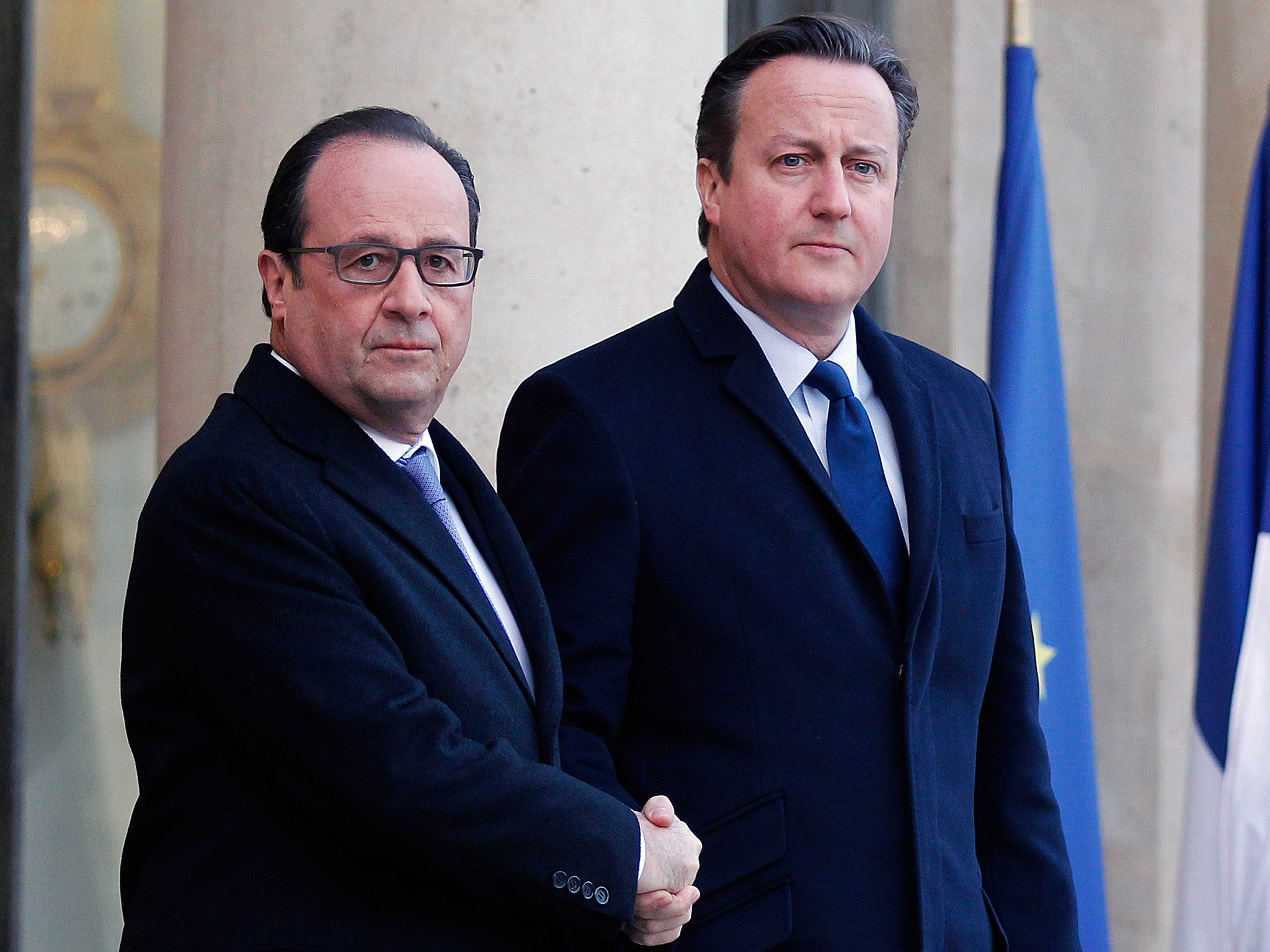 French President Francois Hollande with the Prime Minister in Paris last year