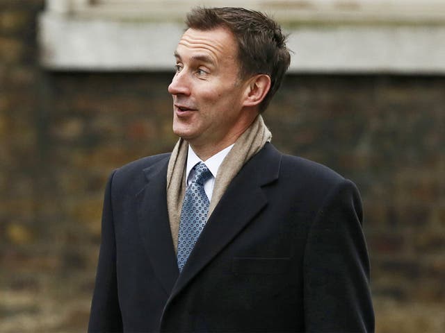 Health Secretary Jeremy Hunt arrives for a cabinet meeting at Number 10 Downing Street