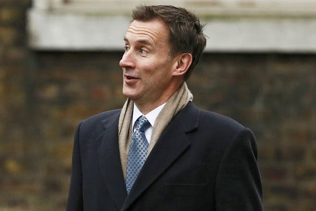 Health Secretary Jeremy Hunt arrives for a cabinet meeting at Number 10 Downing Street