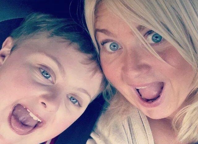 Leigh Edwards with her son, who has Down Syndrome