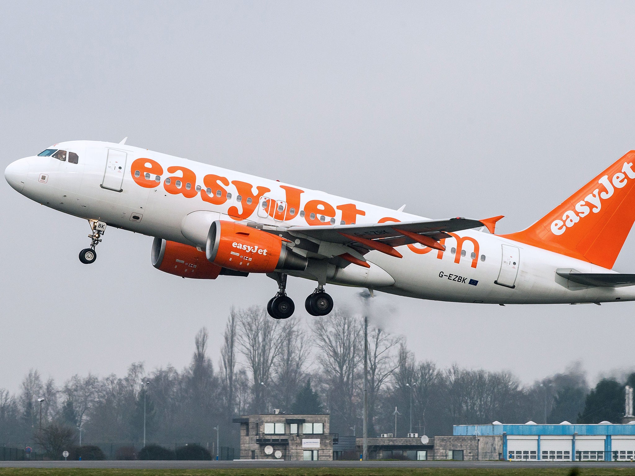 An EasyJet aircraft takes off