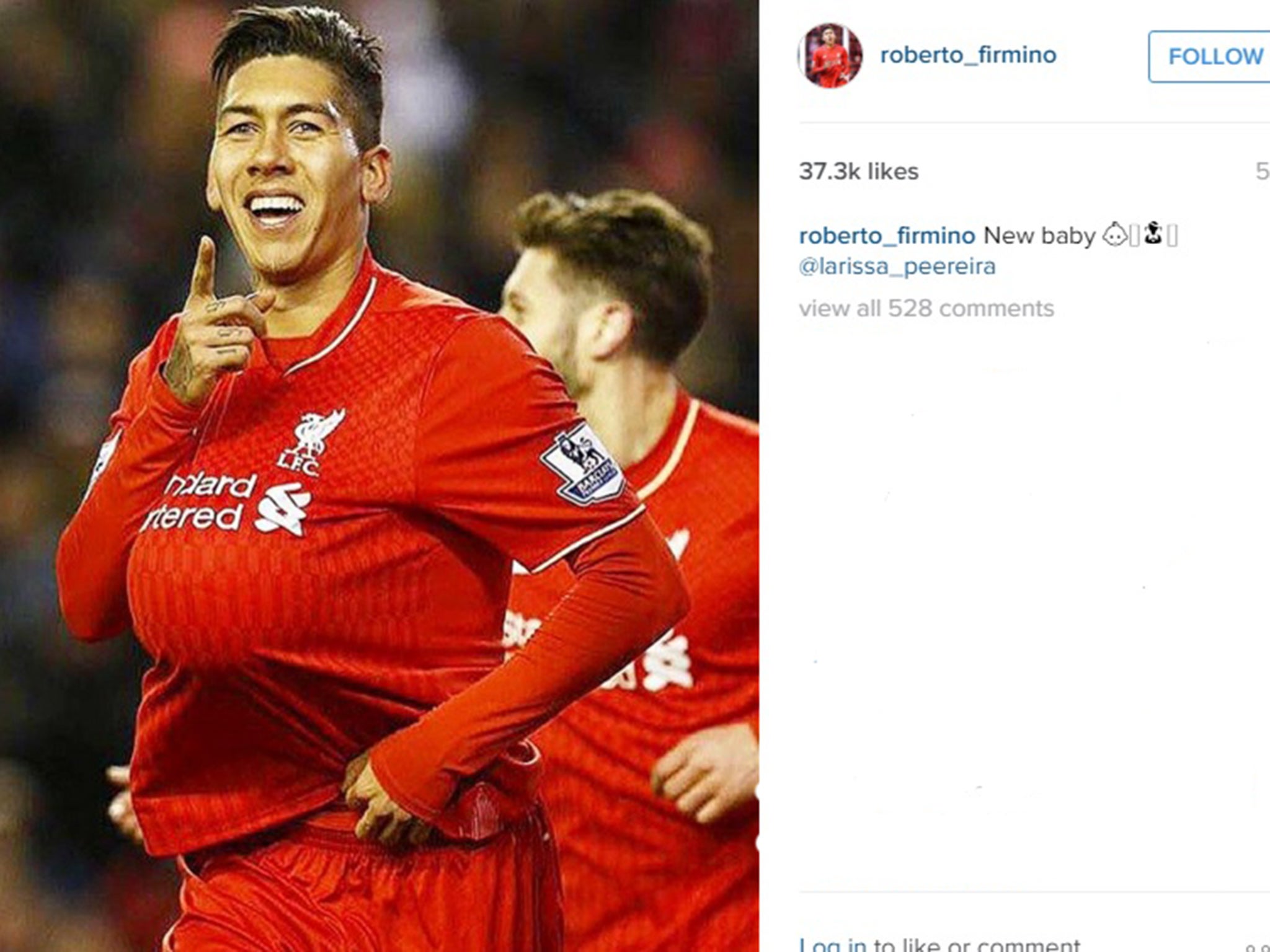Roberto Firmino's message he put on instagram after the game