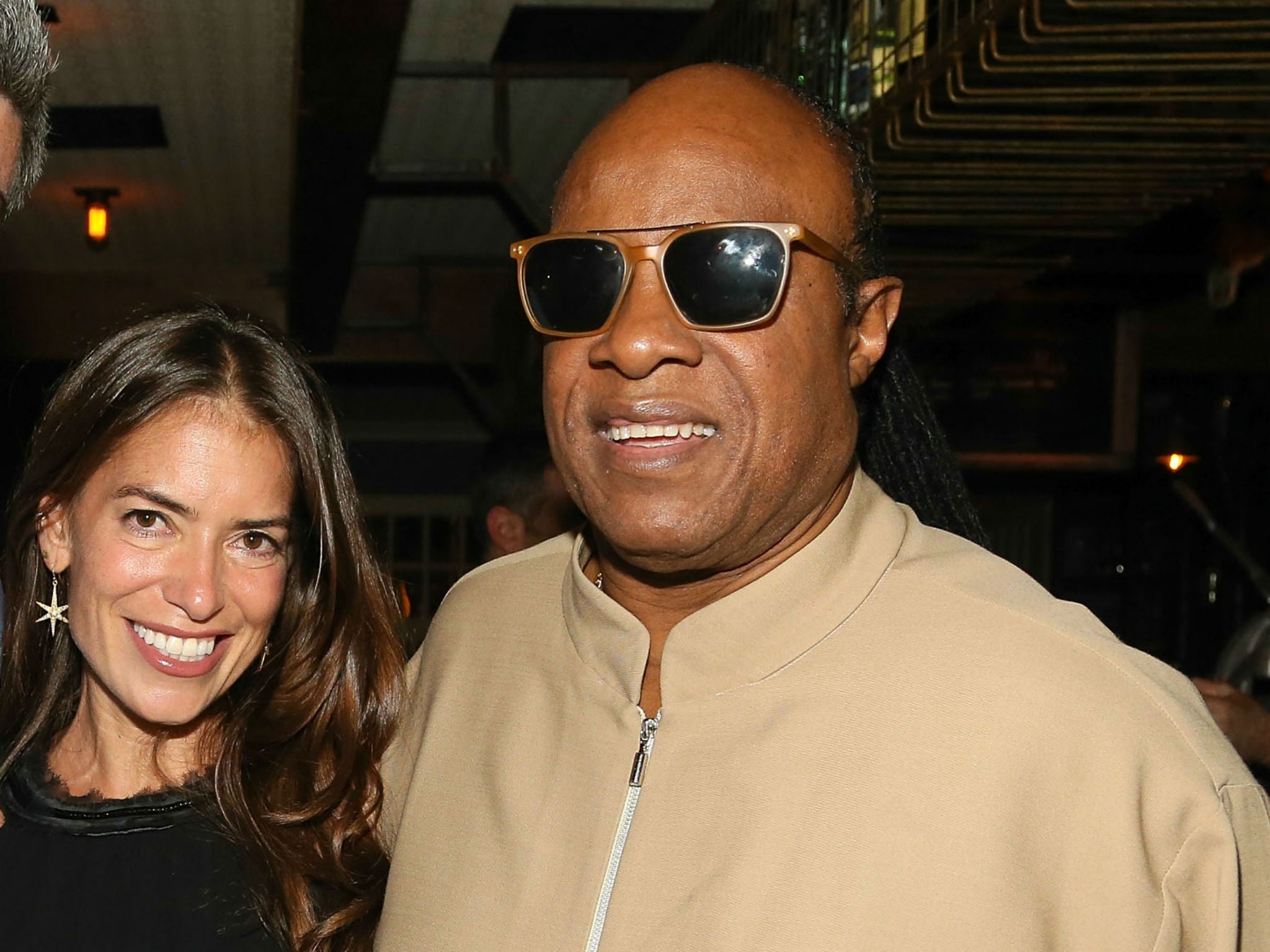 Wasser and Stevie Wonder in 2013