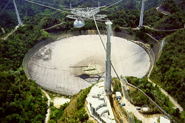 Arecibo Observatory in Puerto Rico, which simultaneously observes the same targets, simulating a telescope more than 6,800 miles in diameter