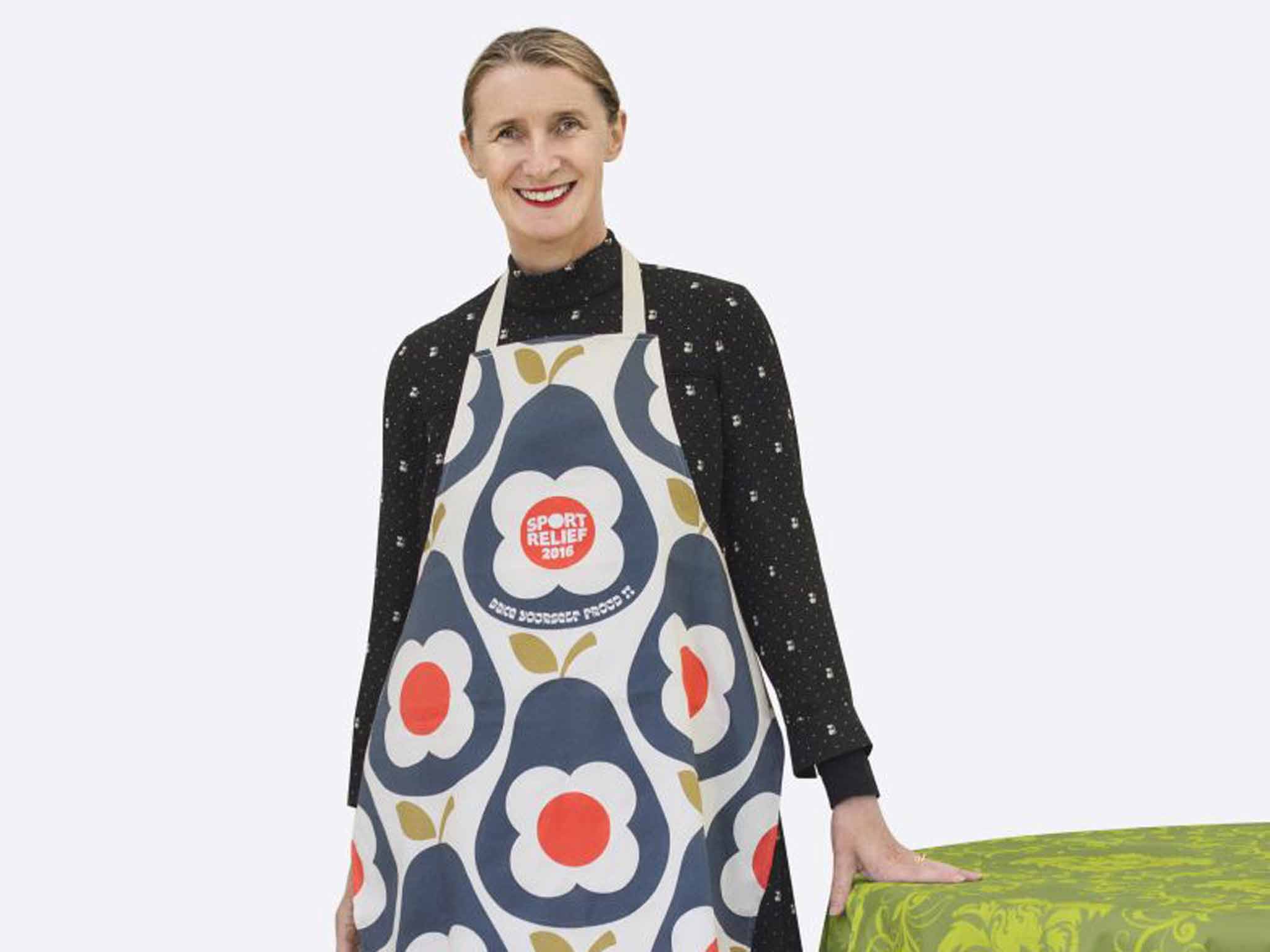 Fashion designer Orla Kiely has created a limited edition apron for Sport Relief 2016