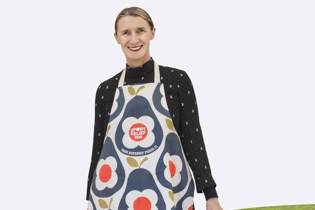 Fashion designer Orla Kiely has created a limited edition apron for Sport Relief 2016