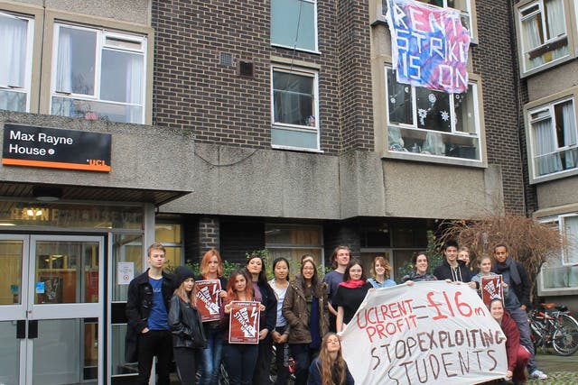 A UCL Halls of Residence rent protest