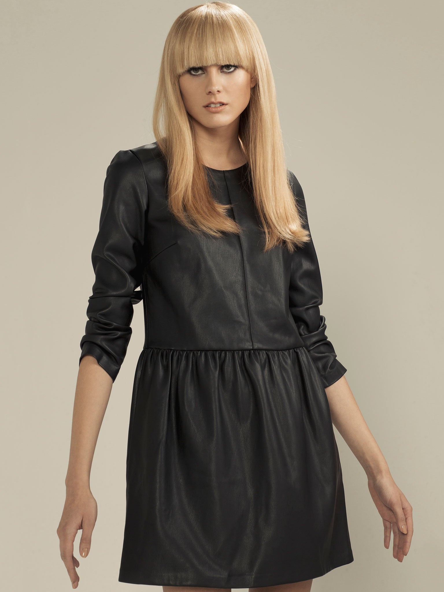 Faux leather dress, £26, zara.com
