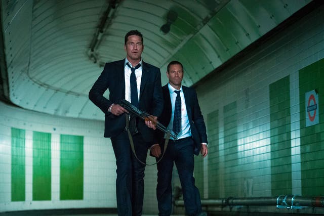 Gerard Butler and Aaron Eckhart going underground in the silly action movie ‘London Has Fallen’
