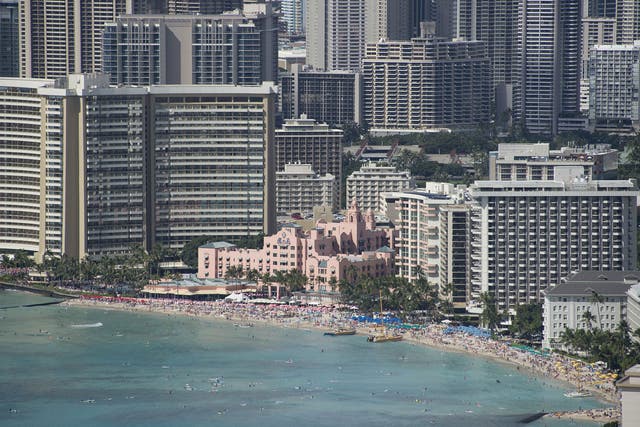 Waikiki beach in Honolulu suffers from coastal erosion