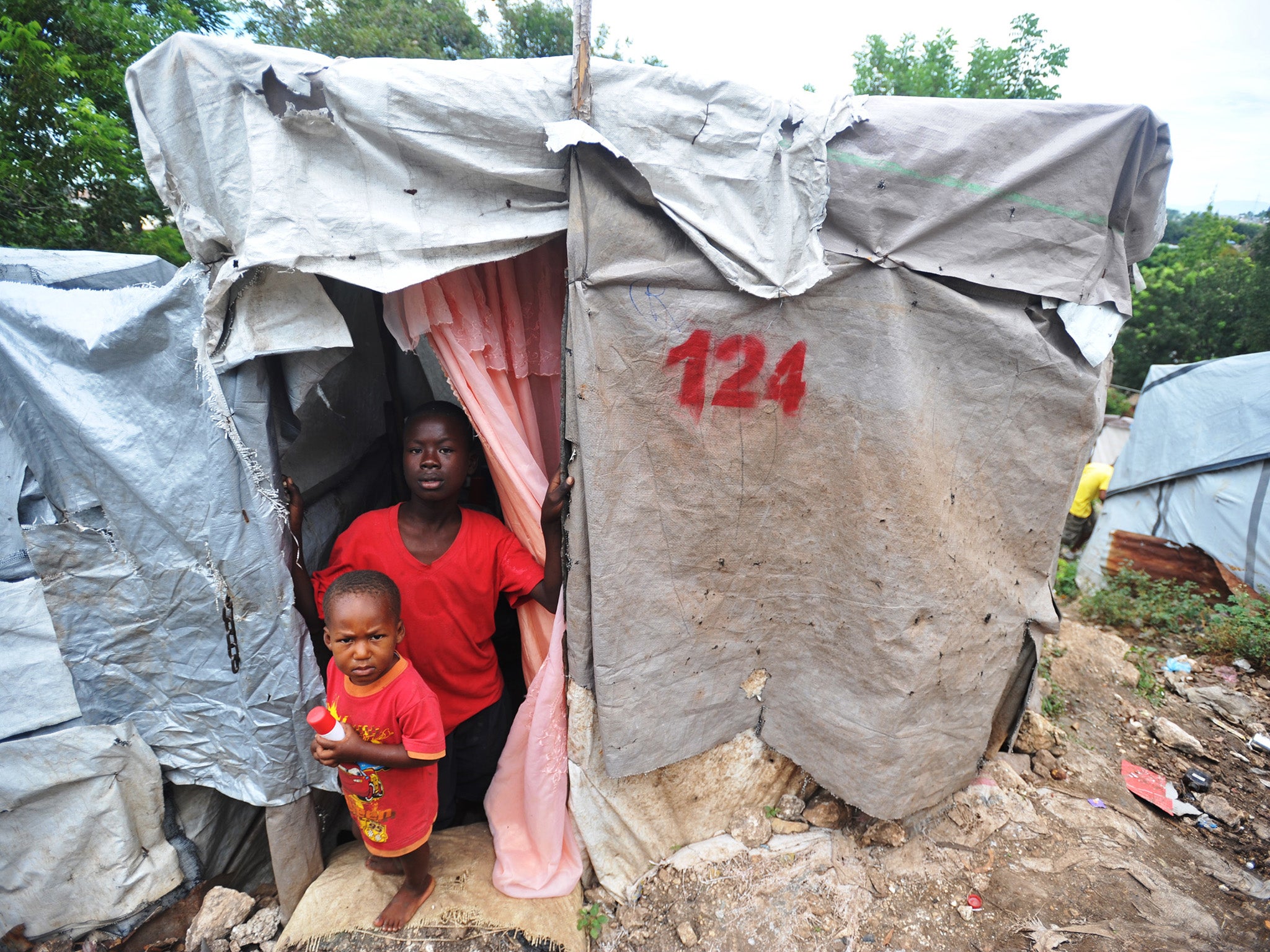 According to Amnesty International,60,000 people are still living in displacement camps where sanitation is poor