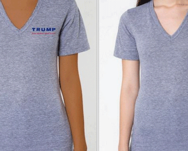 The image has since been taken down from Donald Trump's apparel clothing store