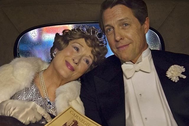 Meryl Streep with Hugh Grant as her husband and flatterer-in-chief in ‘Florence Foster Jenkins’