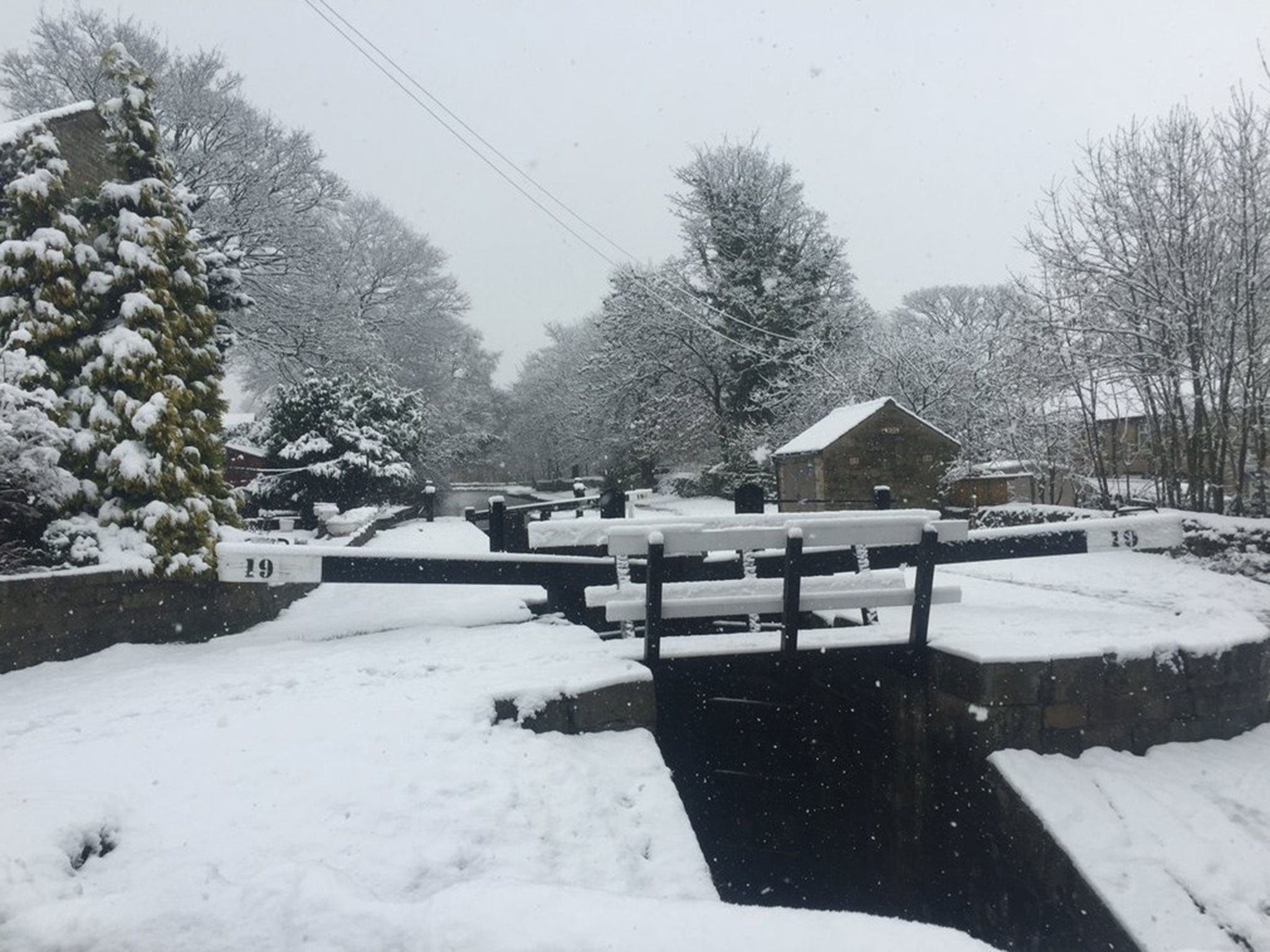 Snow in Oldham photographed by Liz Lancashire