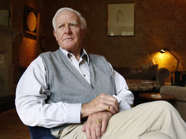 Author John Le Carre, real name David Cornwell at his home in London