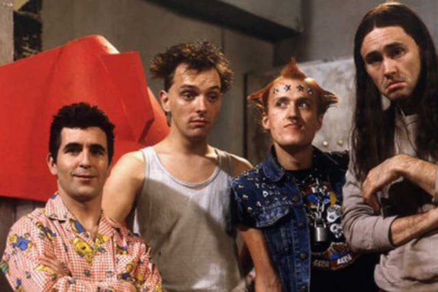 The Young Ones: (l-r) Christopher Ryan , Ade Edmondson, Rik Mayall and Nigel Planer