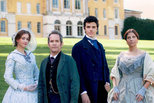 Tom Hollander (centre left) and his co-stars Rebecca Front (right), Harry Richardson (centre right) and Stefanie Martini will be hoping Julian Fellowes' latest project 'Doctor Thorne' recaptures some of that 'Downton' magic