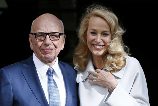 Rupert Murdoch and Jerry Hall leave Spencer House after the wedding ceremony