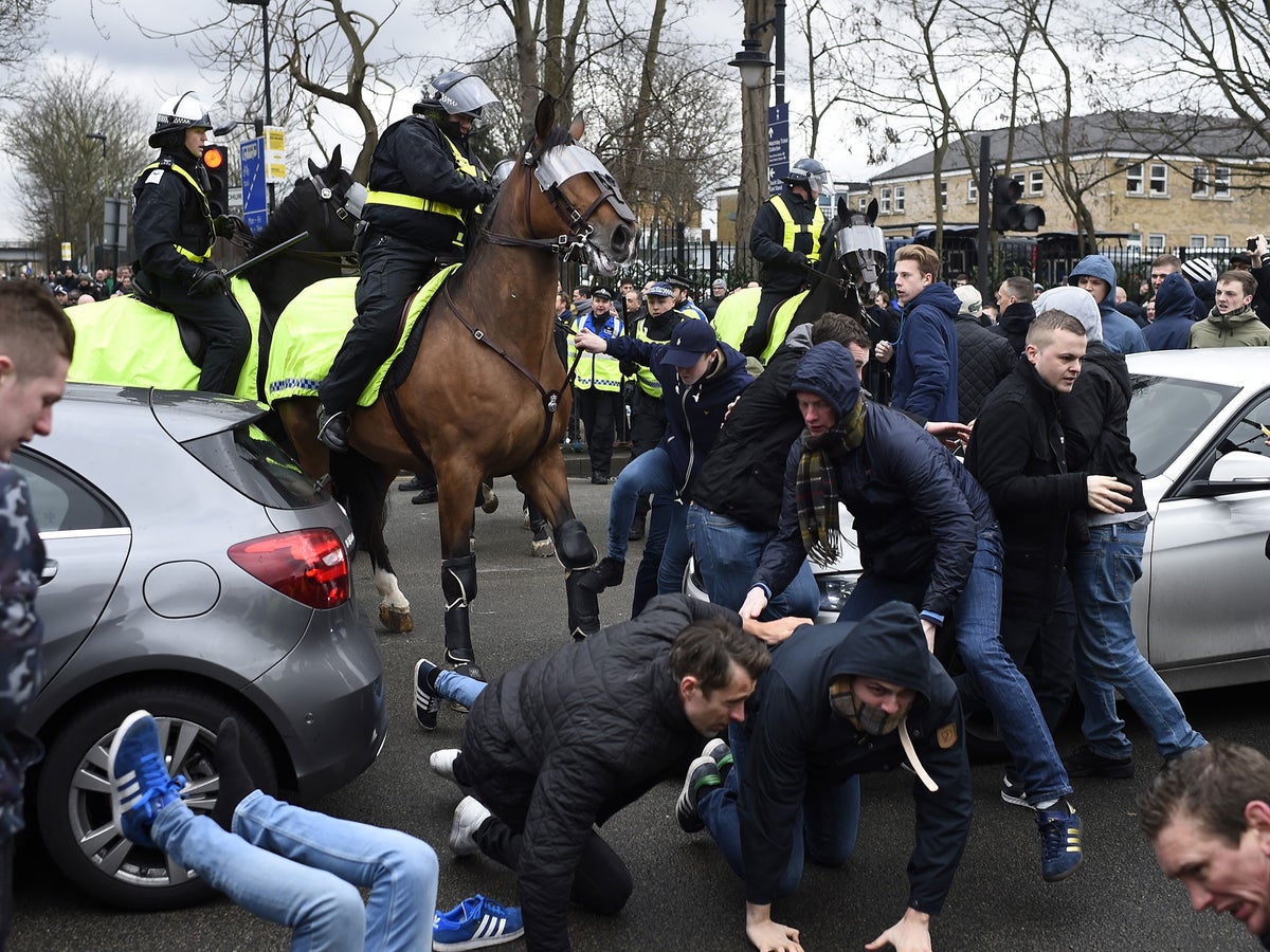 Tottenham v Arsenal: Two men arrested as 'fans clash' of North London | The Independent | The